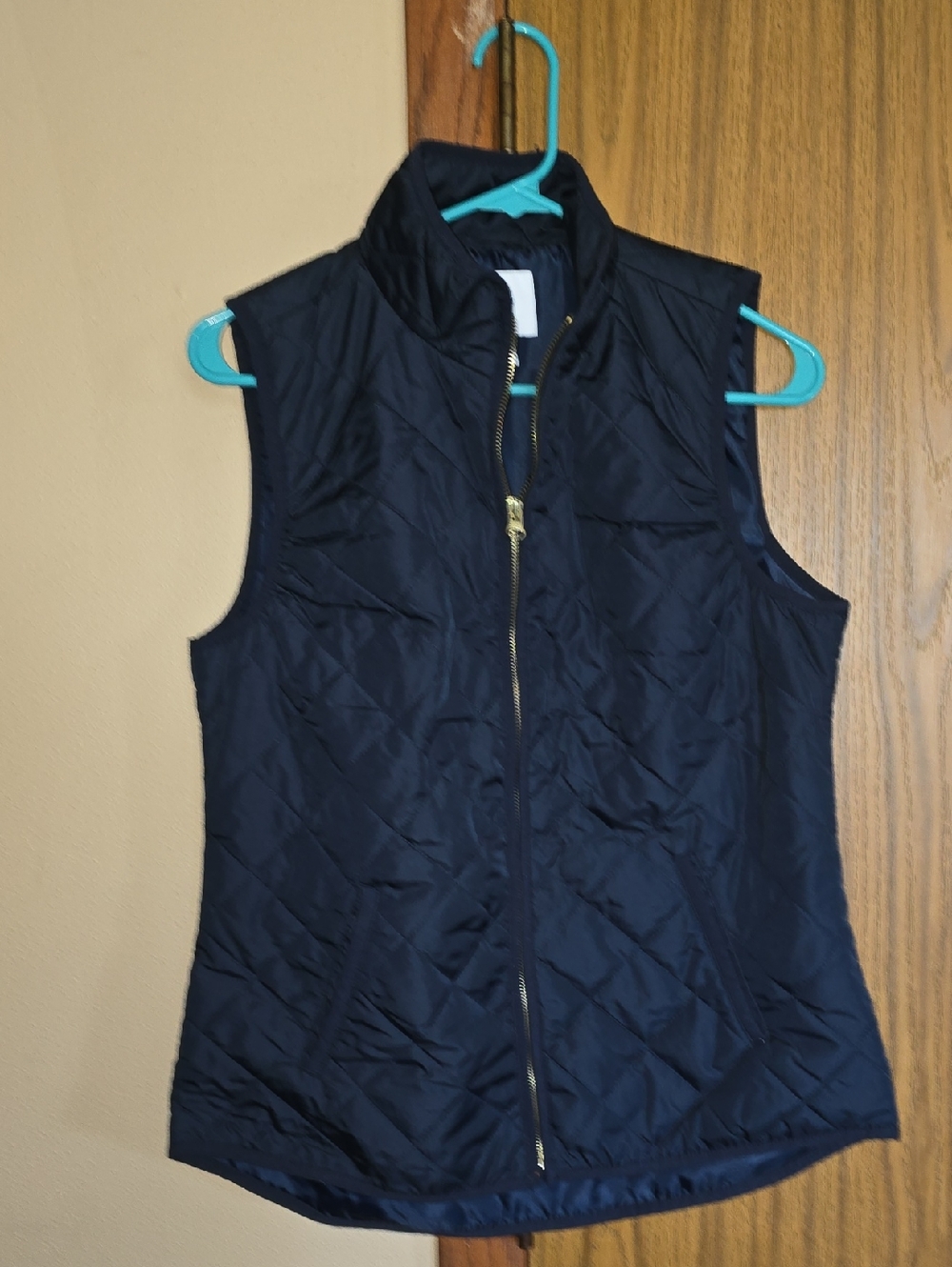 Old Navy Navy Quilted Sleeveless Puffer Vest